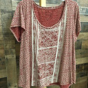 Beautiful red and white shirt
